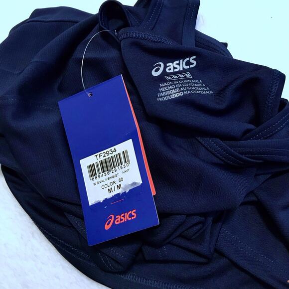 ASICS NWT Navy Rival II Singlet Tank Top Women M - Picture 8 of 9